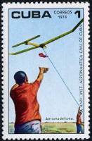 (1974-072) Марка Куба "Авиамодельный спорт"    10 лет Института гражданской авиации I Θ